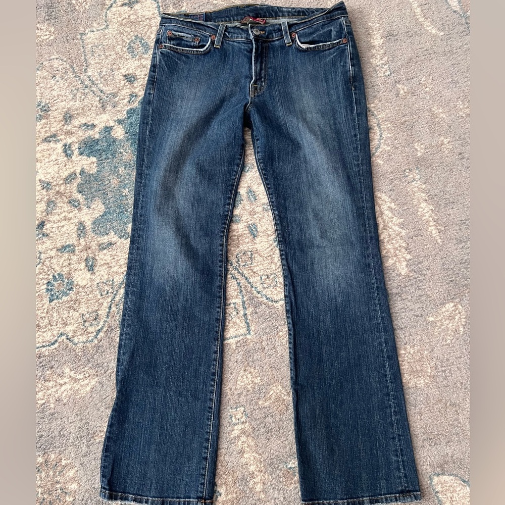 Lucky Brand Sweet Jeans Women’s Size 12/31 Dark Wash Straight Leg Lucky-C
